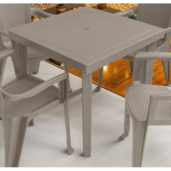 Latitude Run® Plastic/Resin Patio Dining Table Wayfair